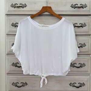 Vici White Tie-Front Top